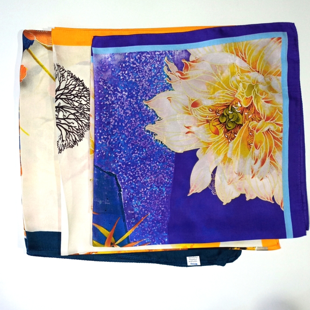 Lots Bundle of 3 New Scarf  Scarves 27" x 27" 7004
